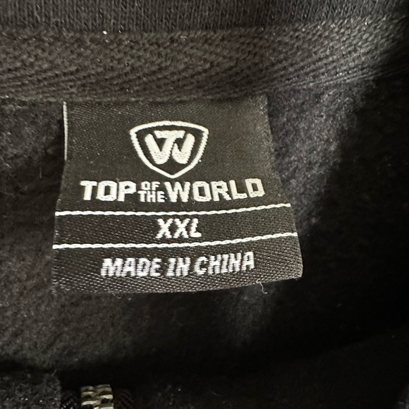 Virginia Tech 1/4 Zip Black Size XXL Sweatshirt Embroidered Logo Hokie VT - Picture 5 of 6